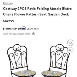 2pcpatio Folding Mosaic $80