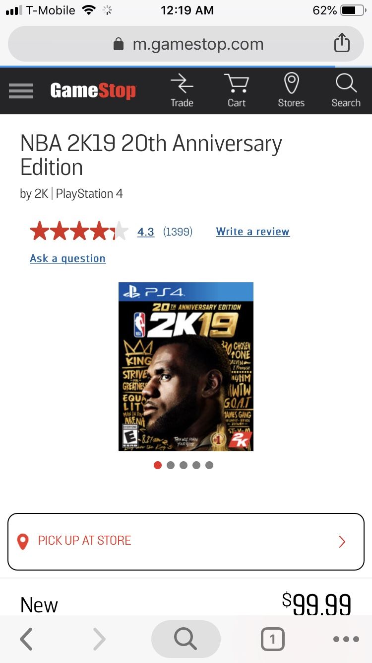 NBA 2K19 20th Anniversary Edition