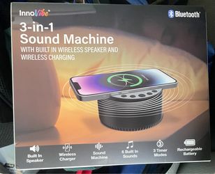 InnoVibe 3-in-1 Bluetooth Speaker, Sound Machine & Wireless Charger