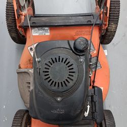 Self prepared the huskevarna lawnmower
