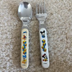 Vintage Mickey Minnie Disney Kids Silverware 
