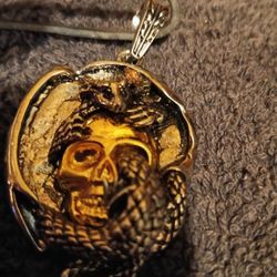 Necklace Snake Skull 