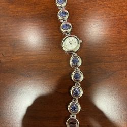 Nolan Miller 7” Silver Tone With Amethyst 