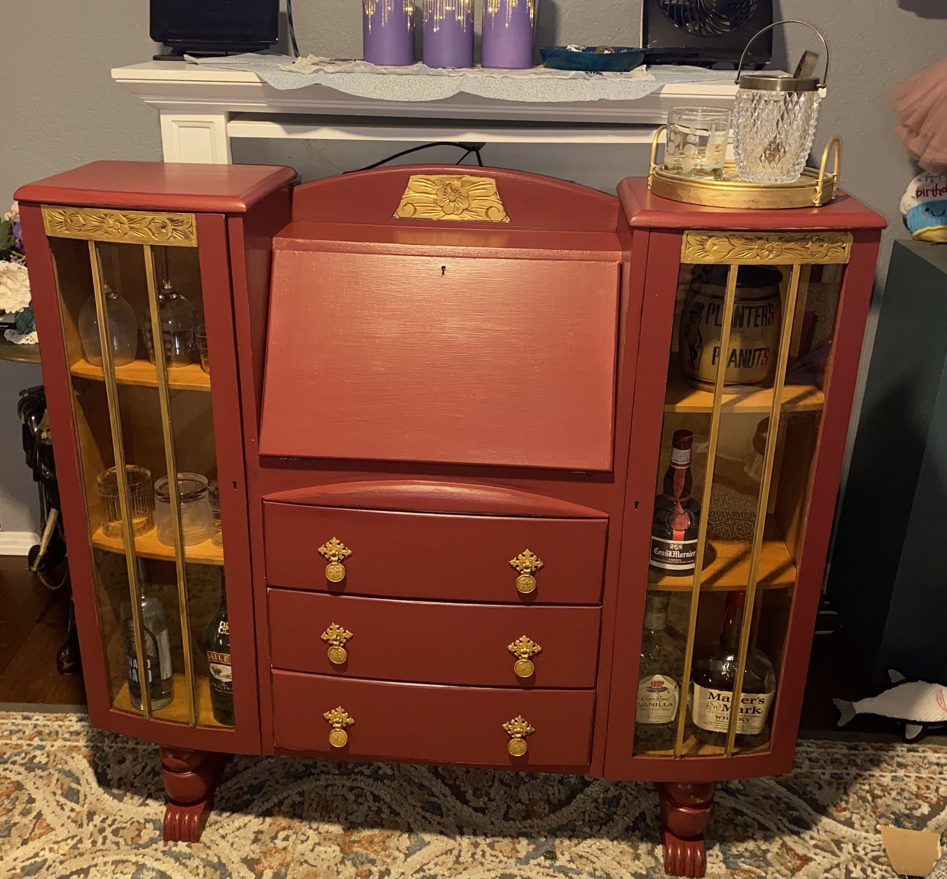 Shabby modern vintage bar/secretary desk-price firm