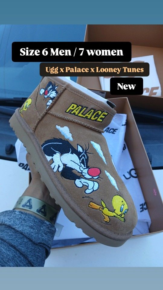 New, Ugg X Looney Tunes X Palace Limited Size 6 Men / 7 Women