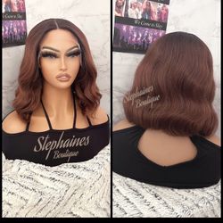 Human Hair Blended Lace Front Wig 