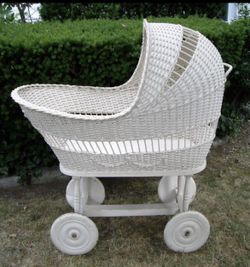 Vintage Wicker Bassinet