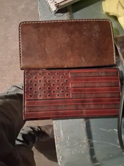 2 custom handmade western wallets