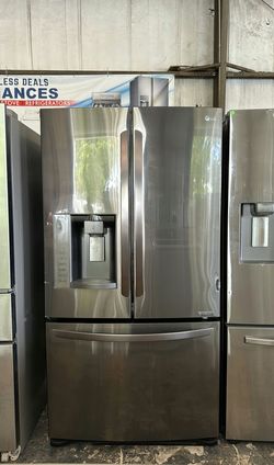 LG 3-Door Refrigerator (French Door Fridge) Stainless Steel - Water Dispenser, LED Lighting