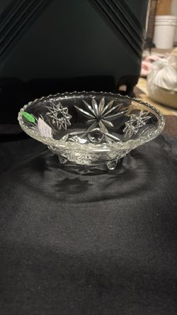 ANCHOR Hocking Glass Bowl (Star of David) vintage