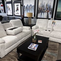 Elegant Reclining Sofa Loveseat! $1499 🚨📦 More Colors Available!
