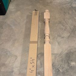 2 Unfinished Red Oak Newel Post for Stair