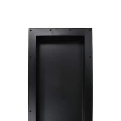 eModernDecor Over Mount Installation 16 in. x 28 in. ABS Single Shelf Bathroom Recessed Shower NICHE for Shampoo, Toiletry Storage, Black