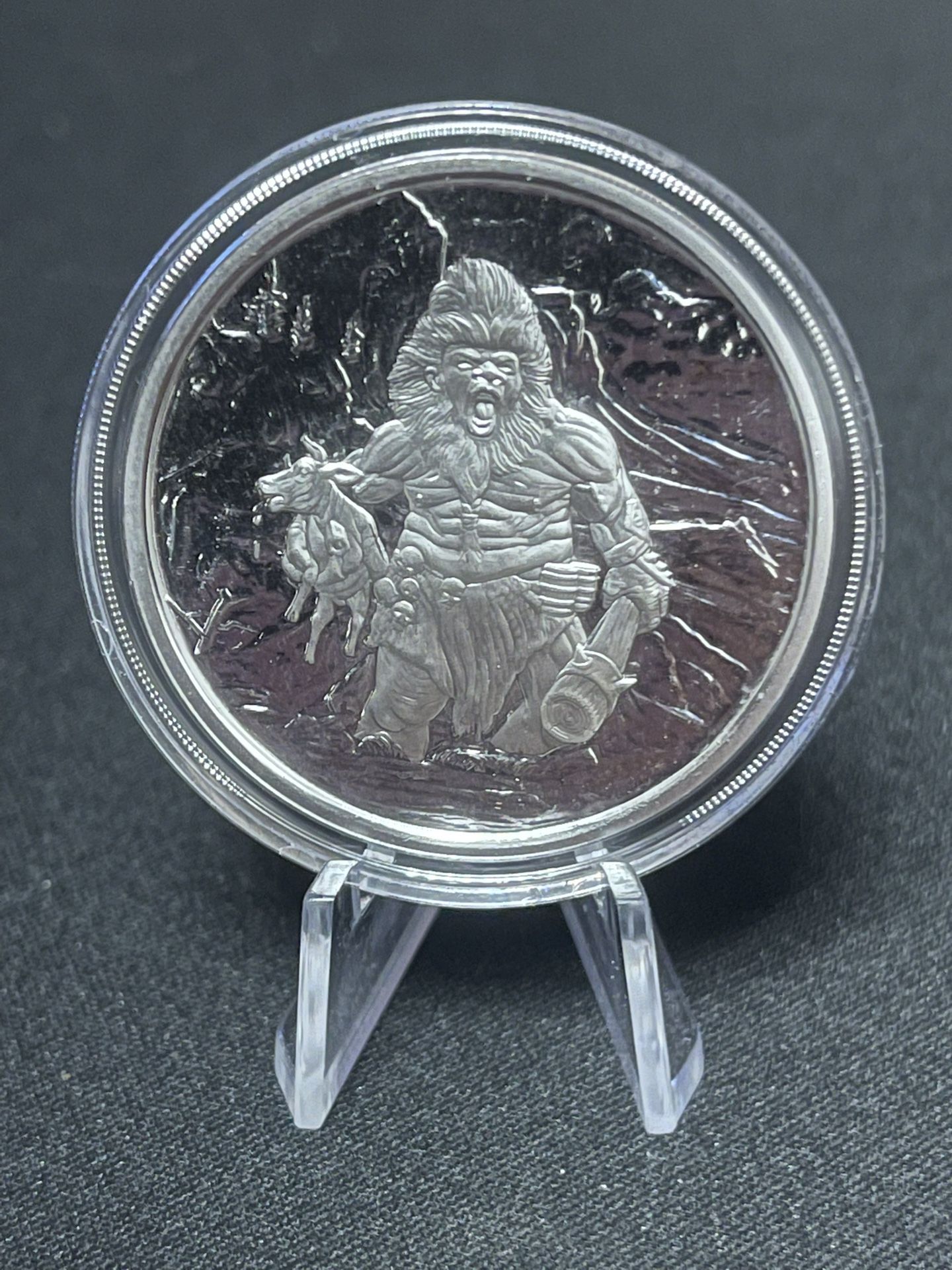 1oz Silver Proof Round "Nordic Creatures - Frost Giant" in Case with COA