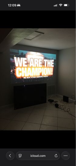 Projector and screen; projector and computer stand free