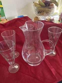 Jarra Con 4 Vasos De Princess House