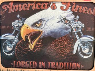 America's Finest Forged in Tradition Eagle Glass Cutting Board