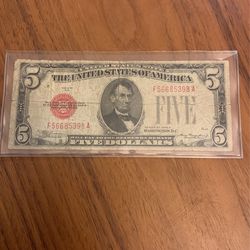 1928 $5 Dollar bill