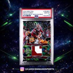 2024 Panini Spectra Brock Purdy Relic /4 PSA 10 🔥🔥 San Francisco 49ers
