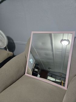 Pink Framed Wall Mirror