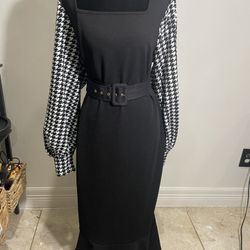 Black and White Dress | Vestido Negro con Blanco