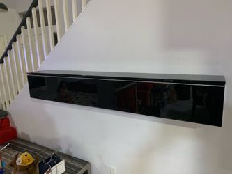 Ikea Besta Burs High Gloss Black DVD Storage