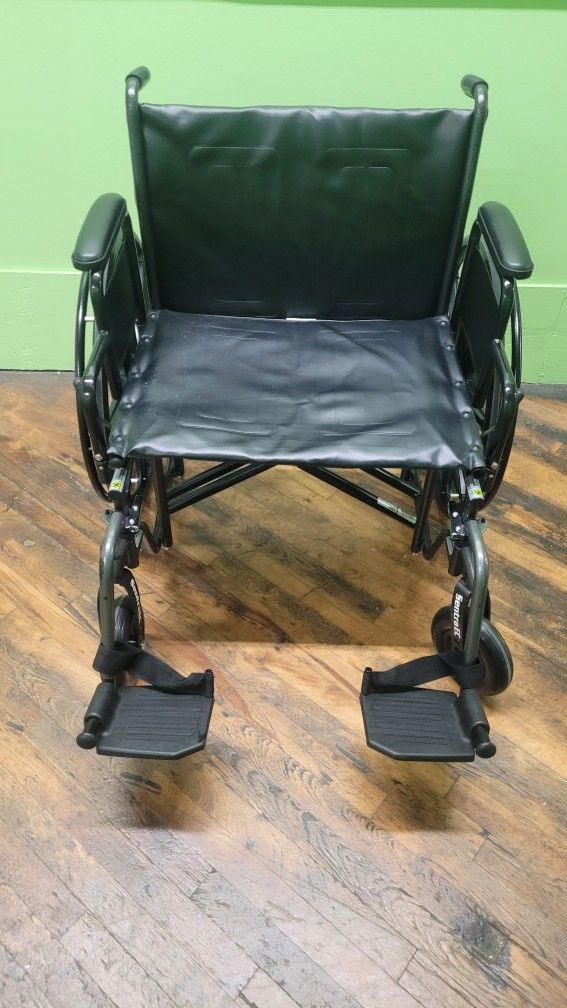 WHEELCHAIR BARIATRIC 24"  STEEL FRAME