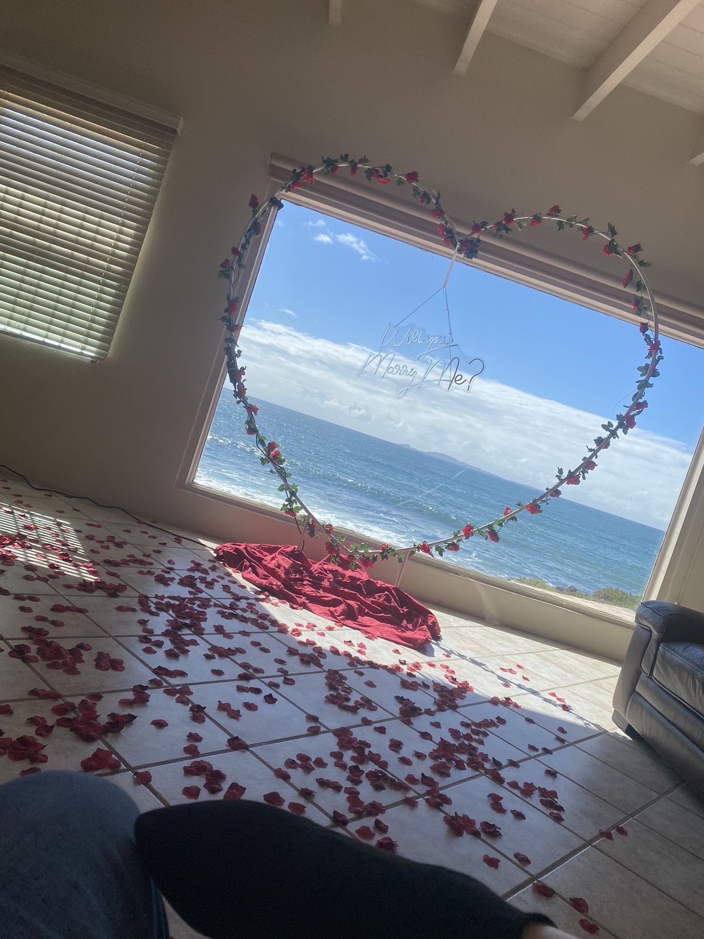 Proposal Heart With Will You Marry Me Sign