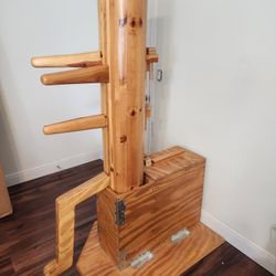 Custom Made Wing Chun Wooden Dummy 6ft Hieght Adjustable