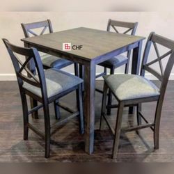 5 Pc counter height dining table set