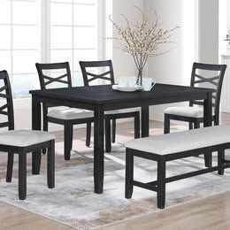 6-Piece Dining Set - Charcoal Color