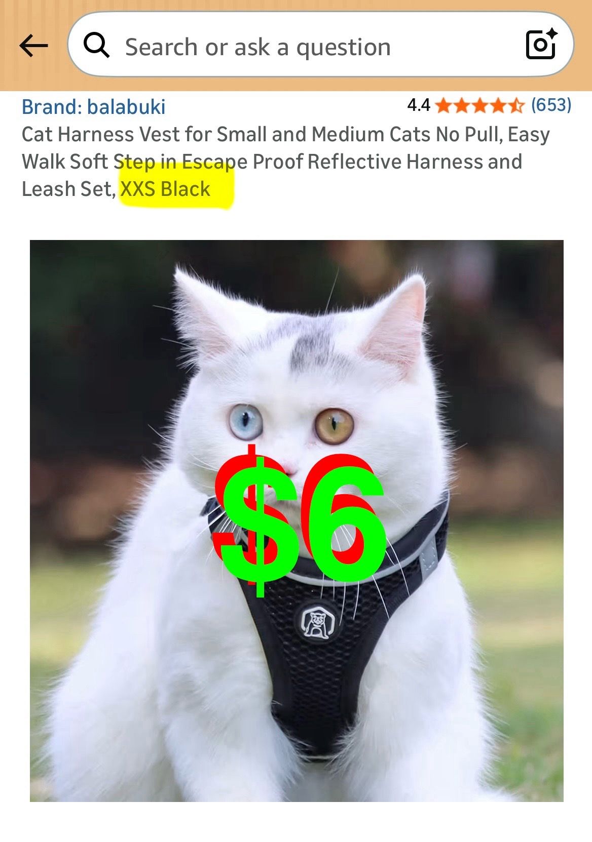 Cat Harness Vest for Small and Medium Cats No Pull, Easy Walk Soft Step in Escape Proof Reflective Harness and Leash Set, XXS Black