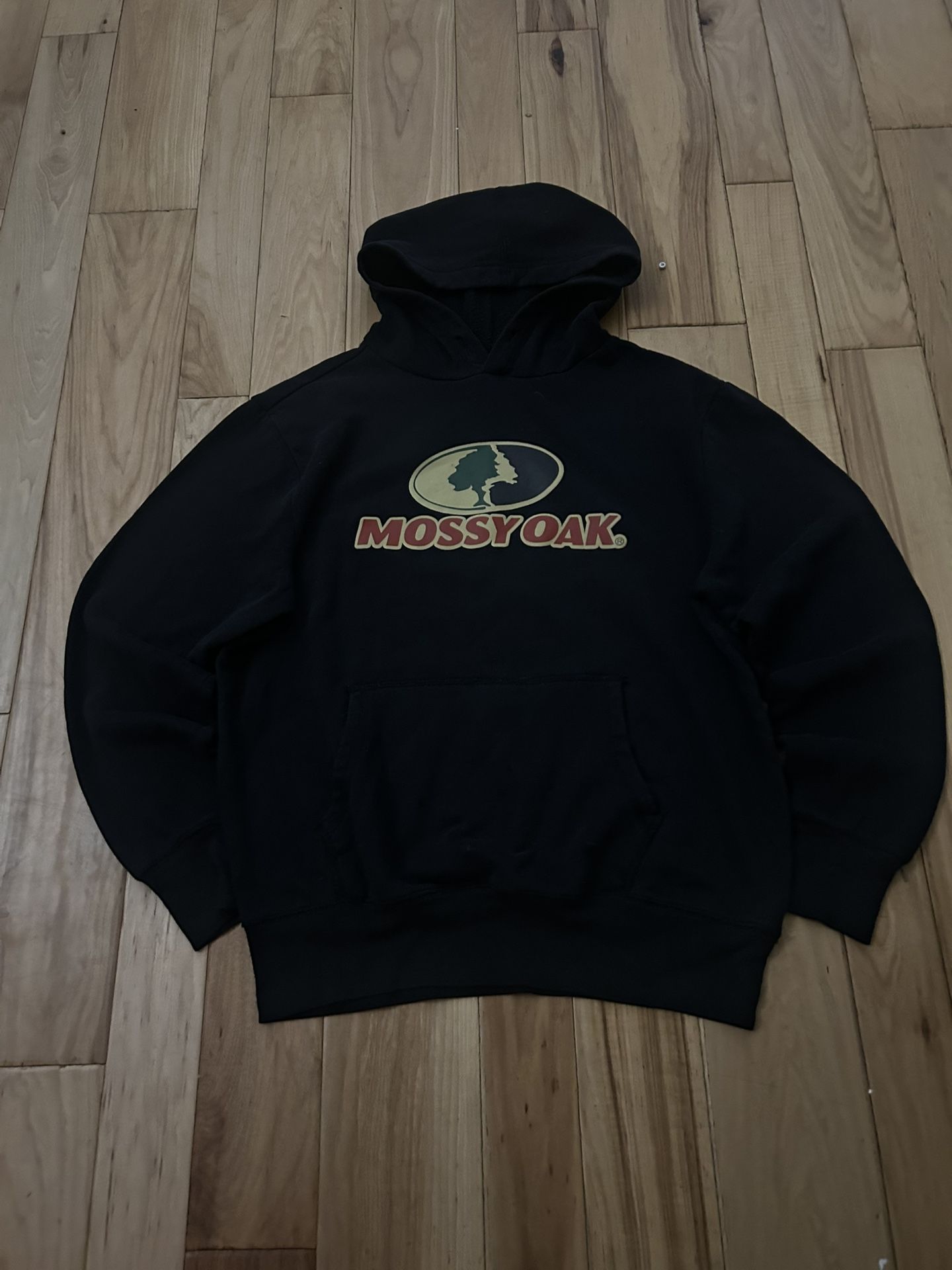 Black Mossy Oak Long Sleeve Hoodie Size Medium Men’s