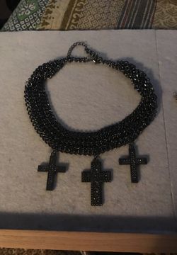 Necklace dark gravy sparkling choker