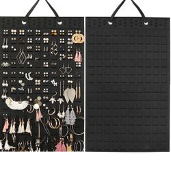 2.3 Hanging Earrings Organizer & Holder - 20 Hooks, Holds Up To 300 Pairs, Compact Design, Soft Material, Earring Hanger & Display for Women & Girls -