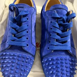 Christian Louboutin Sneakers (Blue Spikes) – Clean w/ Box & Dust Bags