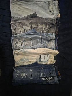 Stacked Men jeans Great condition  Take all 5 pair for $$$90 or 1 pair for 20