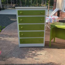 Dresser, Kids Desk And Bookshelf 