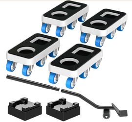 Kiss Core Furniture Dolly With Dual Groove Design: Furniture Sliders With 6 Wheels - For Various Types Of Furniture Legs - For Moving Heavy Duty Sofa 