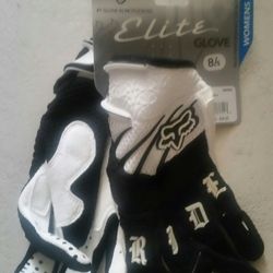 NWT Fox Elite girls mx gloves size 8/s
