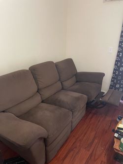 Dual recliner sofa.