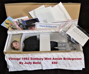 Vintage 1993 Danbury Mint Amish Bridegroom By Judy Belle