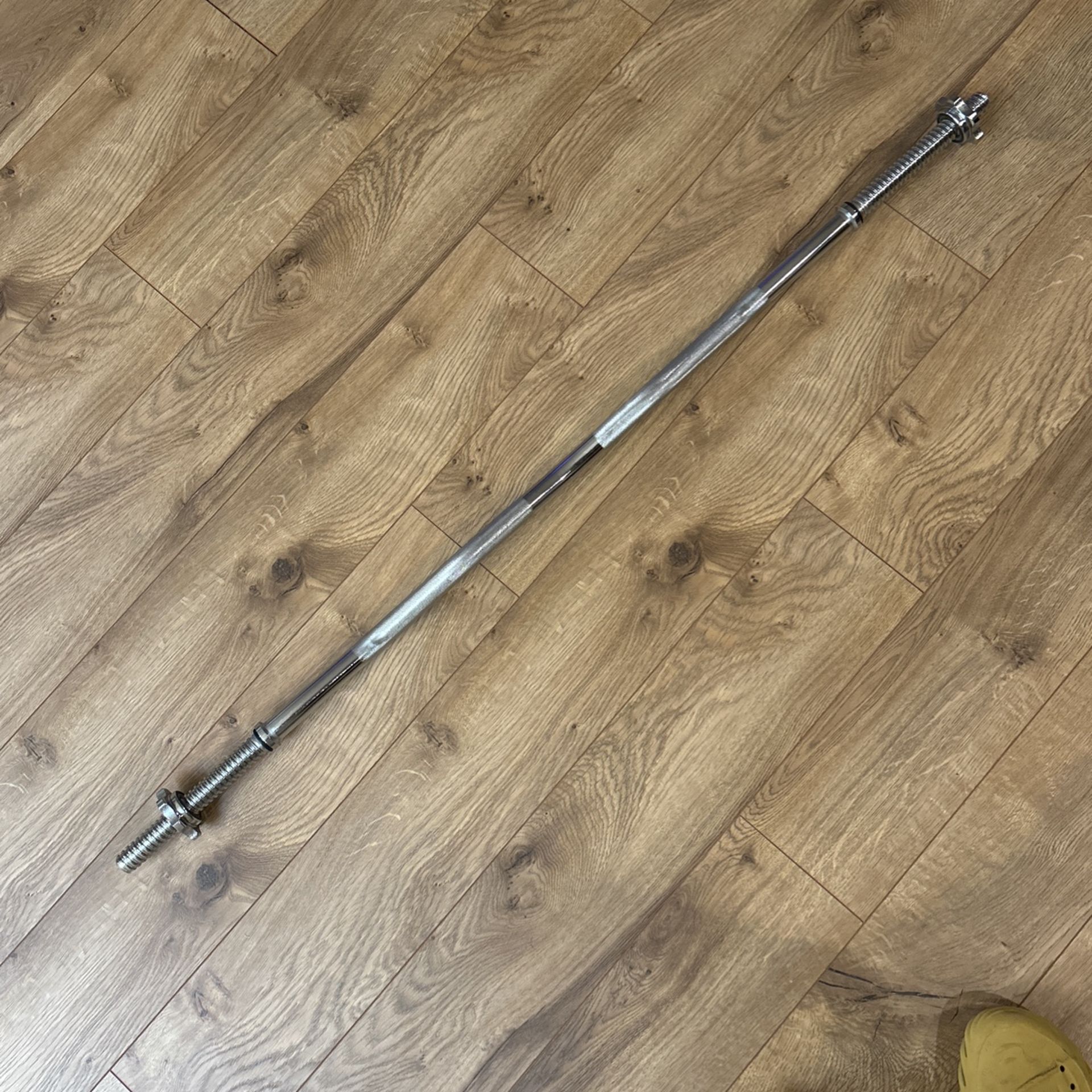 Marcy Threaded Chrome Steel Curl Bar with Collars