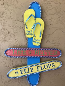 Key West style wooden beach/pool/patio sign