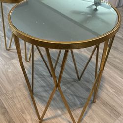 Mirror Glass Top End / Side Table