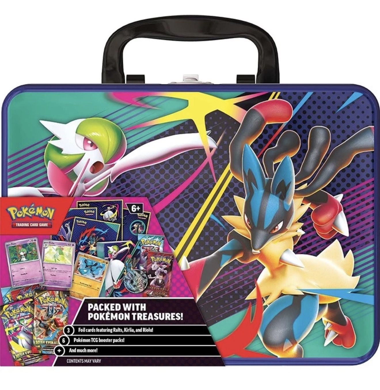 Pokemon - 2025 FALL Collector Treasure Chest TIN SET (6 Packs, 3 Foils++)