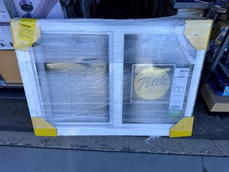 Pella 150 Series 35-1/2-in x 23-1/2-in Left-Handed White with White Interior Vinyl Sliding Window With Ann..