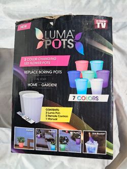 Lighted Illuminating Color Pots (Lumapots) w/remote