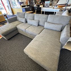 Double chaise pullout sleeper with storage 