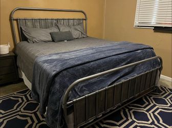 Industrial Metal Bed Frame Cali King